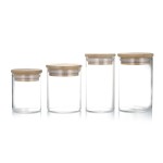 竹盖玻璃罐供应商 - 250ml-1L食品级储物罐