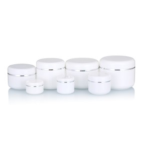 Plastic Cream Jars Supplier - 50g-250g White PP Plastic Facial Cream Jars