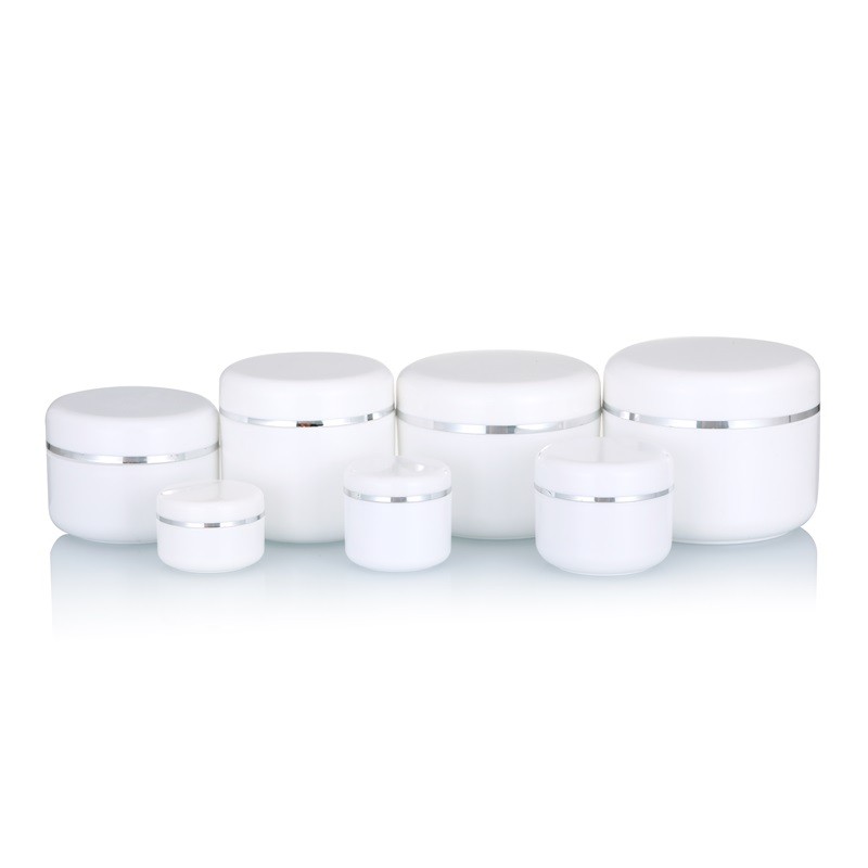 Plastic Cream Jars Supplier - 50g-250g White PP Plastic Facial Cream Jars