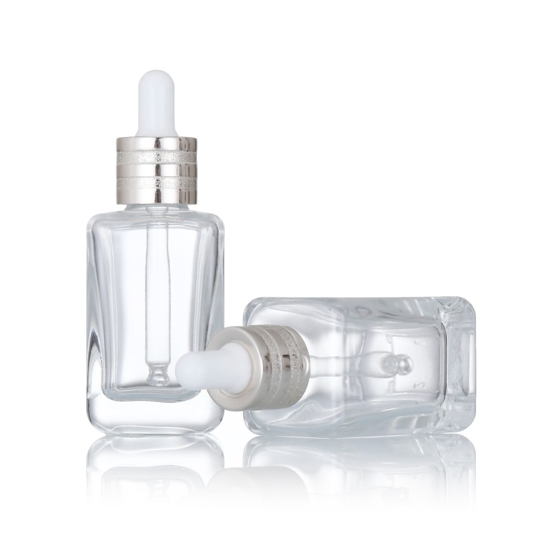 Square Glass Dropper Bottles Factory - Luxury 30ml-50ml Essential Oil Bottles