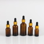 黑色玻璃滴管瓶生产厂家 - 5ml-100ml带金环精油瓶