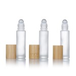 竹盖玻璃瓶生产厂家 - 环保5ml-10ml滚珠瓶