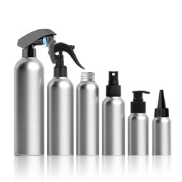 Aluminum Bottles Factory - 30ml-500ml Silver Hand Cream Perfume Bottles