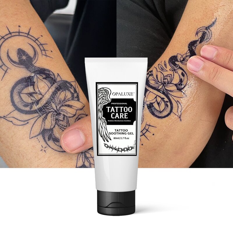 Opaluxe Tattoo Aftercare Soothing Gel & Moisturizer - Centella & Aloe Formula to Reduce Redness & Itch
