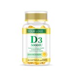 Vitamin D3 K2 Soft Capsules Manufacturer - 5000IU Natural Supplement for Bone Health