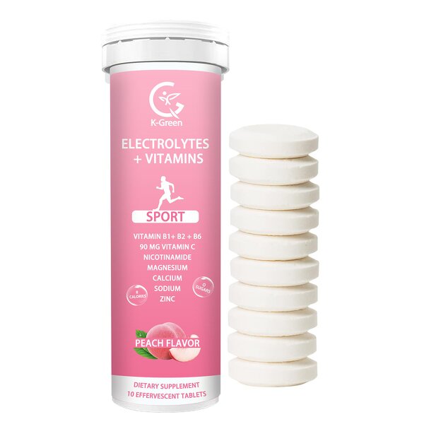 Electrolyte Drink Manufacturer - Effervescent Tablets for Hangover Relief & Hydration, Peach Flavor