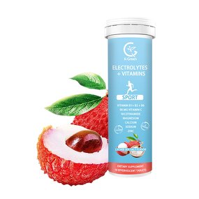 Electrolyte Tablets Manufacturer - Lychee Flavor for Post-Workout Hydration & Immune Support