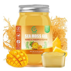 Irish Sea Moss Gel Manufacturer - OEM Organic Raw Vegan with Mango Pineapple Flavor, 102 Vitamins & Minerals