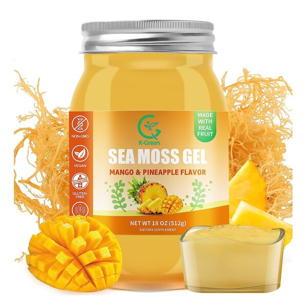 Irish Sea Moss Gel Manufacturer - OEM Organic Raw Vegan with Mango Pineapple Flavor, 102 Vitamins & Minerals