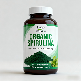 Spirulina Tablets Manufacturer - Organic Dietary Supplement, 180 Capsules