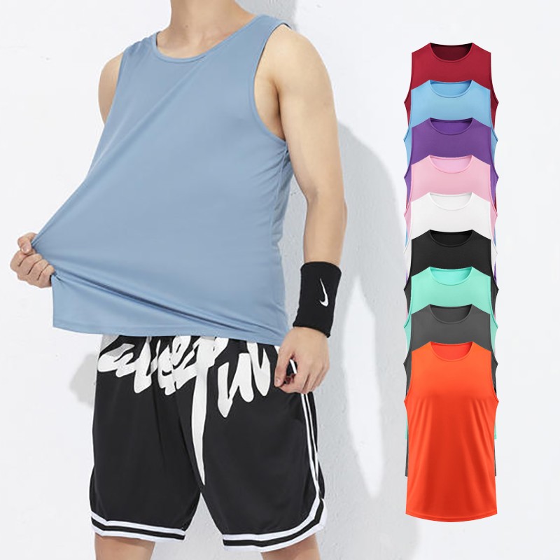 Sports Tank Tops Manufacturer - Men's Gym Quick Dry Polyester Crop Top Running Vest Custom