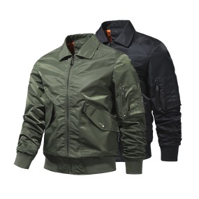 Windbreaker Factory - Custom Logo Spring Men's Varsity Jacket Lapel Collar Vintage Coach