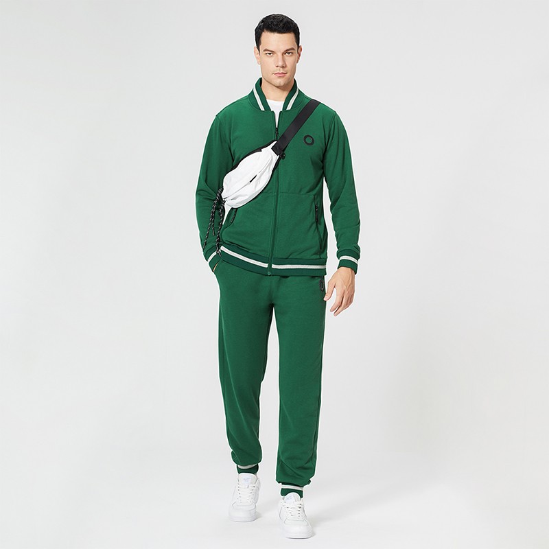 Sweat Suits Factory - Soft Men Casual Fall 2 Pieces Sets Custom Logo Jogging Tracksuit