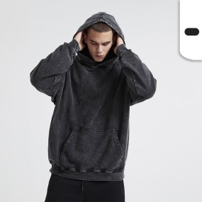 Hoodies Factory - Men's 380G Heavyweight French Terry Drop Shoulder Pullover Hoodies Custom