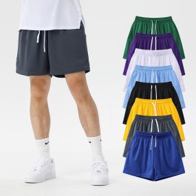 Sweat Shorts Supplier - Drop Shipping Unisex Summer Loose Double Layer American Mesh Shorts