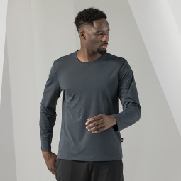 Sports T Shirts Factory - Custom Logo Long Sleeve Silver-ion Quick Dry Athletic T-shirt