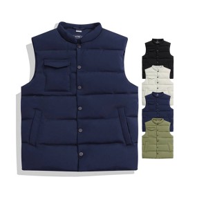 Winter Vest Manufacturer - Men and Women Outdoor Puffer Waistcoat Unisex Mandarin Collar