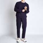 华夫格运动服供应商-定制标识华夫格水洗运动服男女通用慢跑套装
