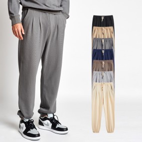 Running Pants Factory - High Quality 360G Cotton Elastic Cuff Loose Fit Sweatpants Custom