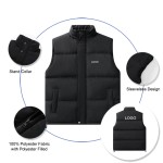 Plus Size Vest Factory - Wholesales Price Men's Poly Filled Practical Sleeveless Winter Coat