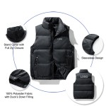 Down Vest Manufacturer - Latest Waistcoat Duck's Down Filling Practical Outdoor Puffer Jacket