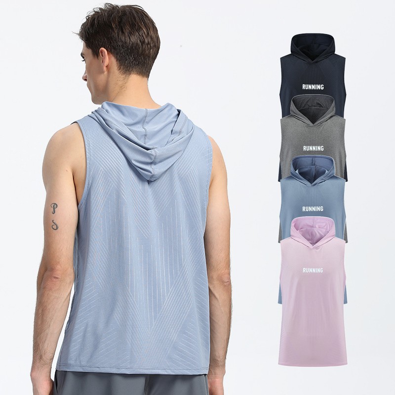 Sleeveless Hoodies Manufacturer - Men's Lightweight Summer Quick Dry Stretch Gym Tanks