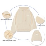 棉连帽衫工厂- oversized 380克纯灰色连帽衫运动衫加大码定制
