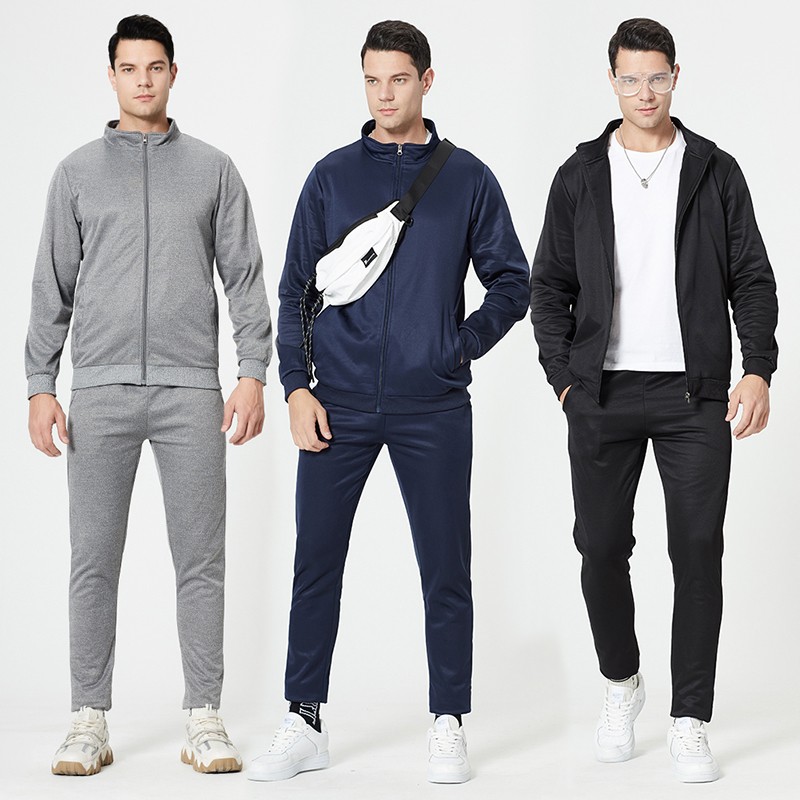 Tracksuits Factory - Drop Shipping Men's Full Sleeve Sweat Jacket Jogger Pants 2 Pieces