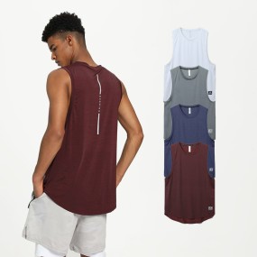 Workout Tank Tops Manufacturer - Wholesale Men's Custom Logo Black Quick Dry Sports Tank Top