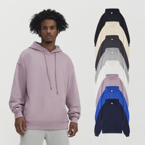 Cotton Hoodies Factory - Oversized 380gsm Plain Gray Hoodies Sweatshirts Plus Size Custom