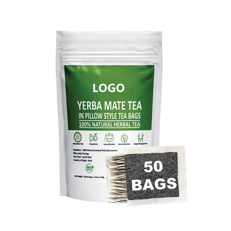 Yerba Mate Tea Bags - Organic Unsmoked Leaves with Antioxidant Properties