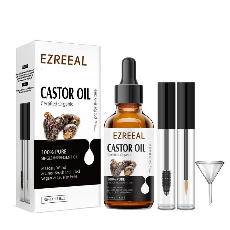Eyelash Growth Serum Manufacturer - Pure Natural Formula with Castor Oil for Eyebrows & Eyelashes