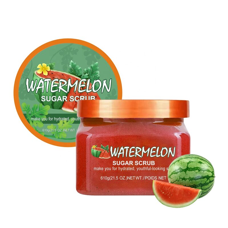 Watermelon Shea Sugar Body Scrub Manufacturer - 18 oz Exfoliating Cream with Vitamin C for Adults