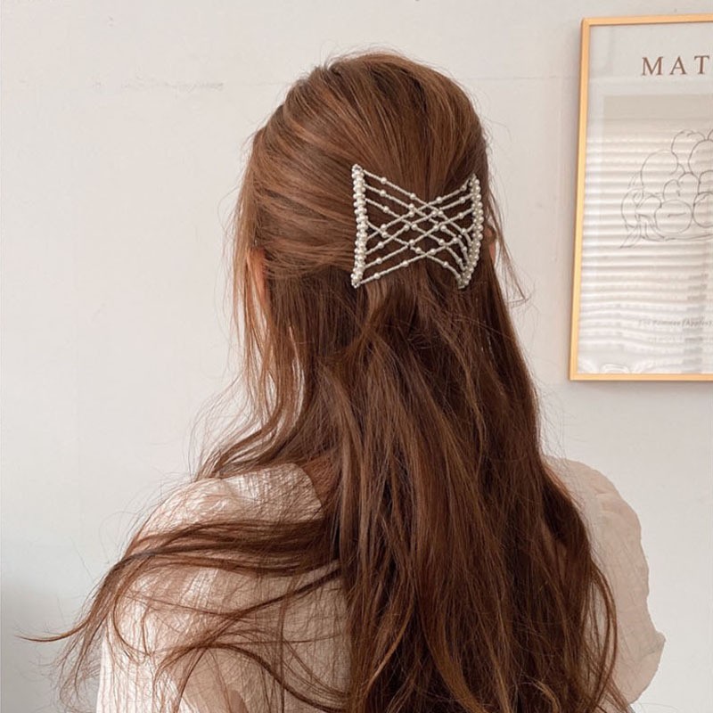 Flower Hair Comb Manufacturer - Pearl Flower Metal Hair Claw Clip