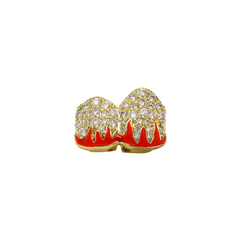 Teeth Grillz Supplier - Full Diamond Copper Zircon Dental Grillz