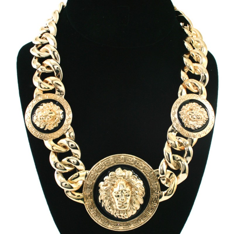 Three Lion Necklace Factory - Exaggerated Hip Hop Cuban Chain Necklace