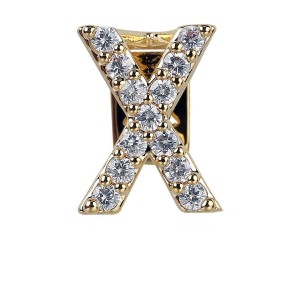 字母牙套厂家 - 金银铜26字母钻石牙套