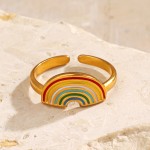rainbow Ring Supplier - Colorful Stainless Steel Open Ring