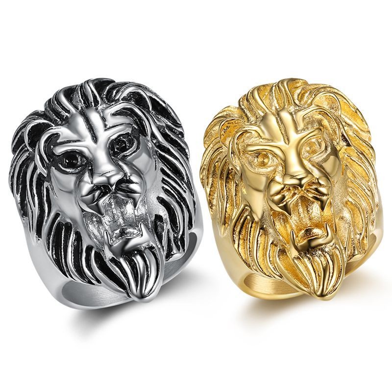 Lion Head Ring Supplier - Stainless Steel Personalized Hip Hop Ring