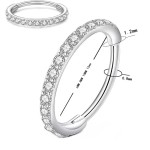 Nose Ring Manufacturer - Stainless Steel Gold Diamond Hoop Earrings