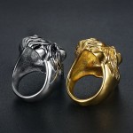 Lion Head Ring Supplier - Stainless Steel Personalized Hip Hop Ring