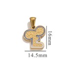 珐琅吊坠生产厂家 - 镀金DIY字母吊坠配件