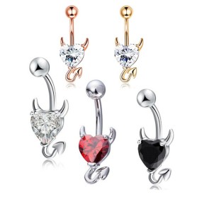 Belly Piercing Supplier - Stainless Steel Devil Belly Button Rings