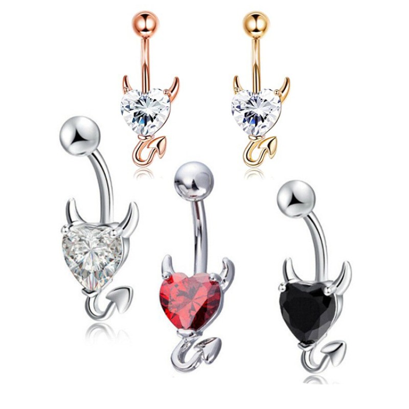 Belly Piercing Supplier - Stainless Steel Devil Belly Button Rings