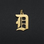 字母项链生产厂家 - 不锈钢哥特字母吊坠
