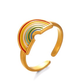 rainbow Ring Supplier - Colorful Stainless Steel Open Ring