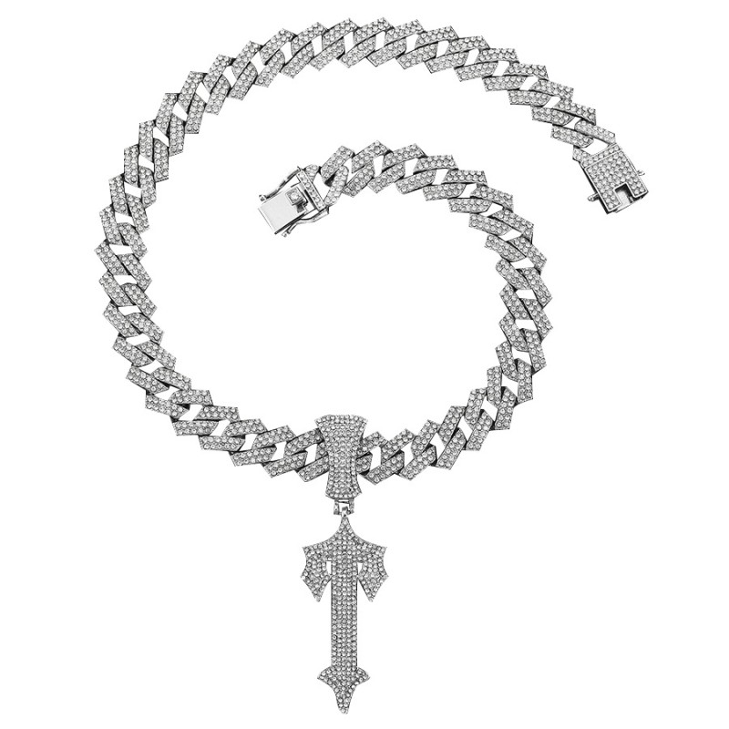 Sword Cross Pendant Manufacturer - Alloy Hip-hop Cuban Chain Necklace