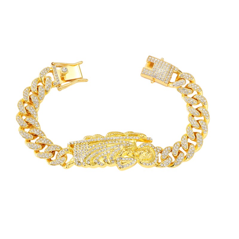 Hip Hop Bracelet Supplier - Saint Jude Full Diamond Cuban Bracelet