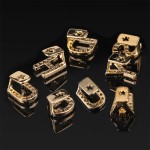 Letter Grillz Factory - Gold Silver Copper 26 Diamond Teeth Grillz