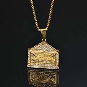 Jesus Pendant Factory - Gold Plated Last Supper Stainless Steel Pendant